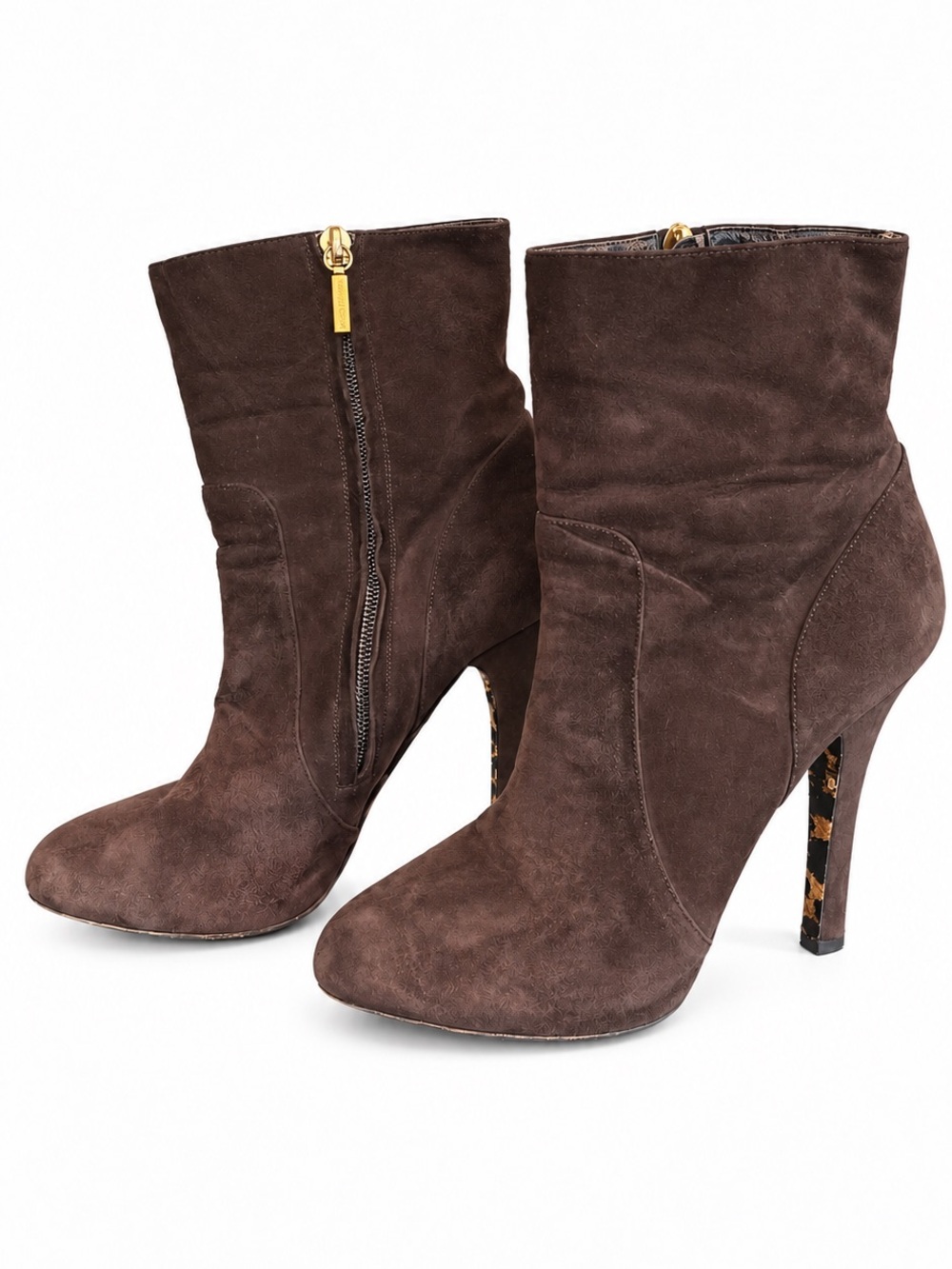 Dolce & Gabbana Brown Suede Ankle Boots Pointed Toe Italy Size 39